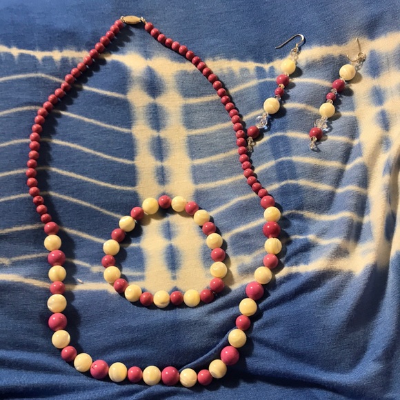 Fuchsia Turquoise, Mother of Pearl Set - Picture 5 of 8